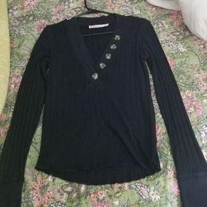 Freepeople black Henley top